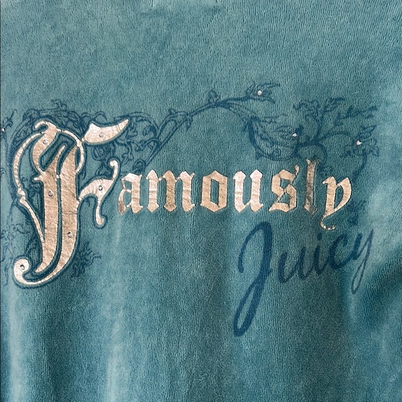 Juicy Couture 2000s Blue Zip-up Sweatshirt - Picture 2 of 7
